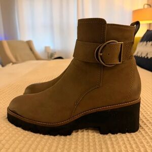 Blondo Brown Ankle Boots with Strap